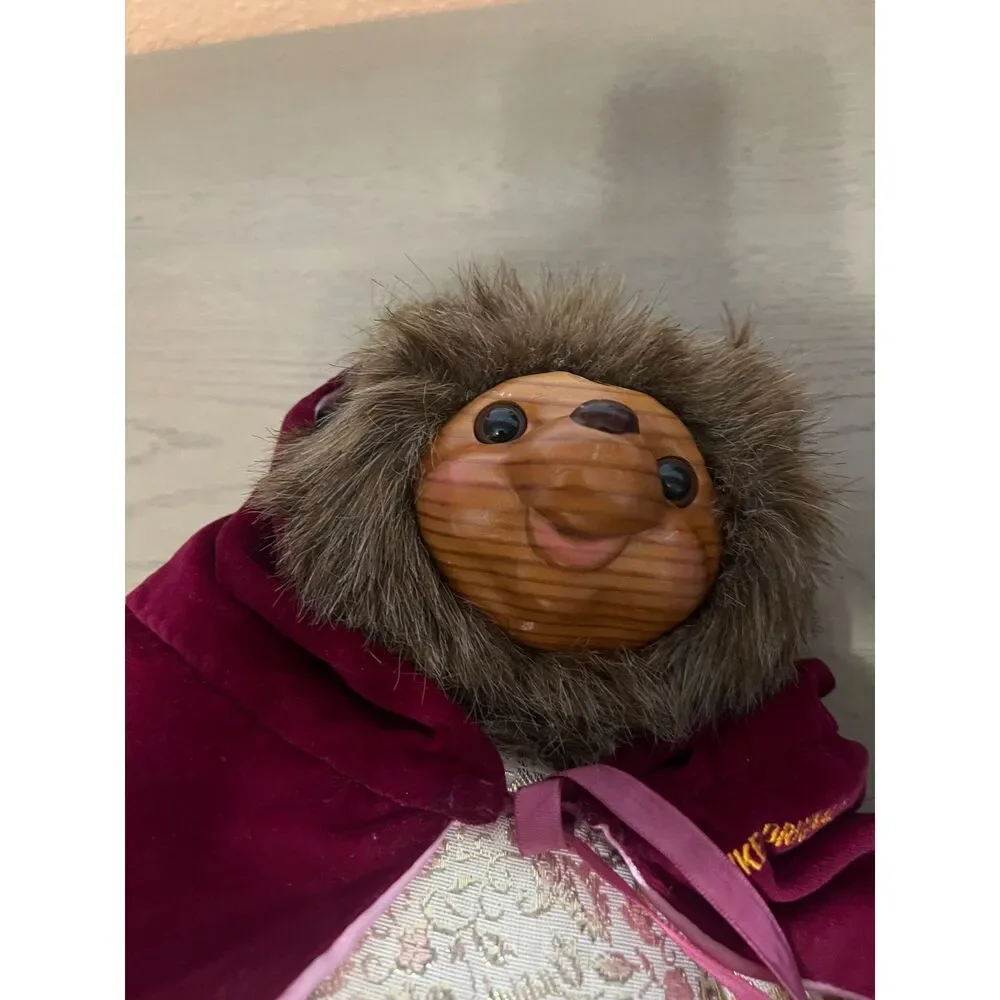 Vintage Robert Raikes 1989 Marian Hedgehog Maid Marian Robin Hood Wood Face